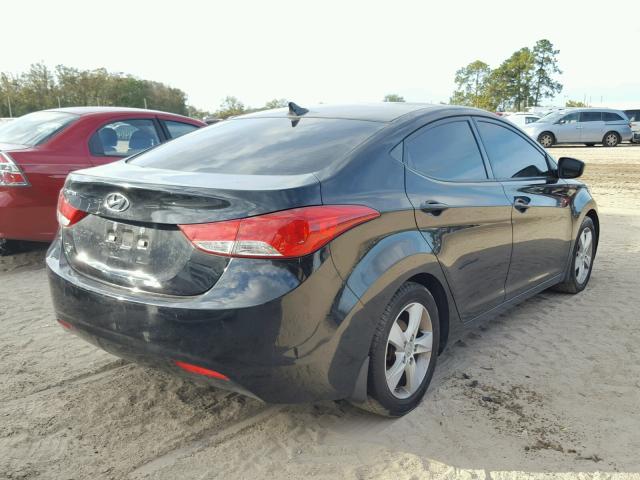 5NPDH4AE0DH261844 - 2013 HYUNDAI ELANTRA GL BLACK photo 4