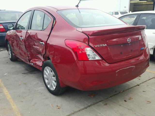 3N1CN7AP4DL885169 - 2013 NISSAN VERSA S RED photo 3