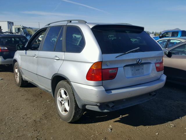 5UXFA535X2LP37721 - 2002 BMW X5 3.0I SILVER photo 3