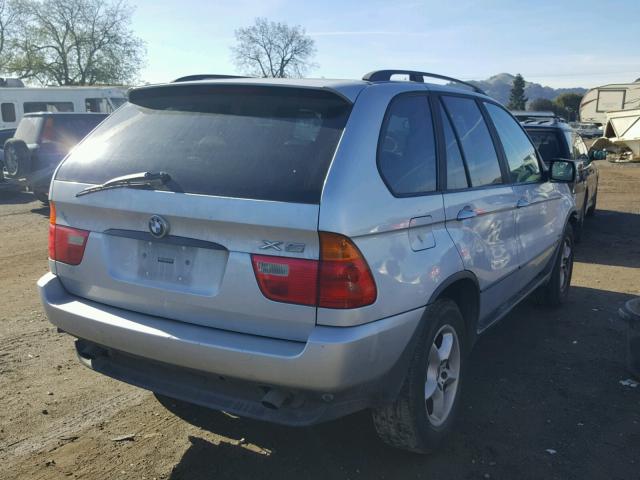 5UXFA535X2LP37721 - 2002 BMW X5 3.0I SILVER photo 4