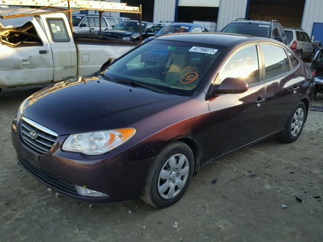 KMHDU46D28U580987 - 2008 HYUNDAI ELANTRA GL PURPLE photo 2