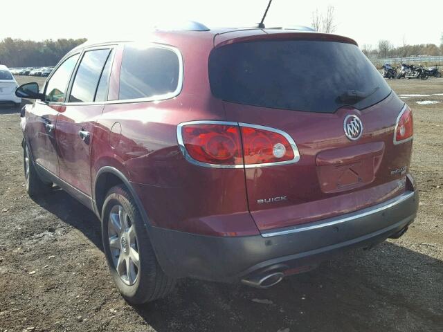 5GAER237X8J278556 - 2008 BUICK ENCLAVE CX BURGUNDY photo 3