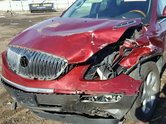 5GAER237X8J278556 - 2008 BUICK ENCLAVE CX BURGUNDY photo 9