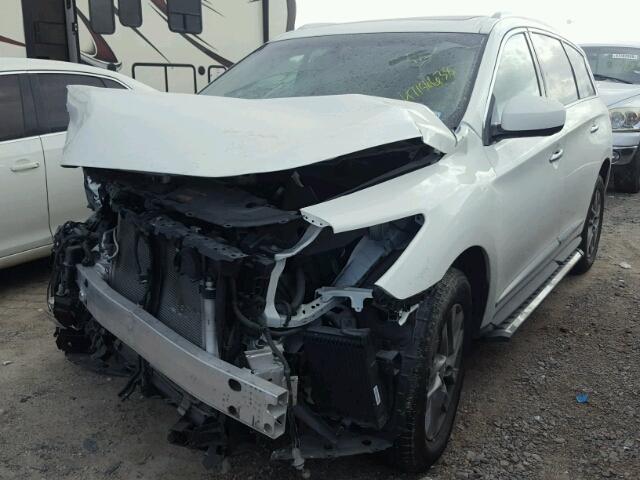 5N1AL0MNXDC315793 - 2013 INFINITI JX35 BASE WHITE photo 2