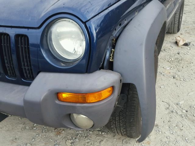 1J8GL48K84W180584 - 2004 JEEP LIBERTY SP BLUE photo 9