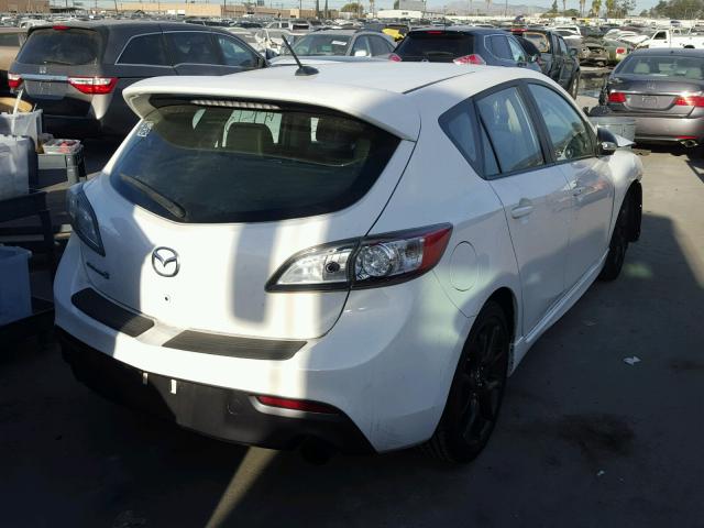 JM1BL1L43D1738136 - 2013 MAZDA SPEED 3 WHITE photo 4