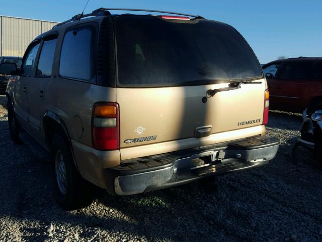 1GNEK13T71J148869 - 2001 CHEVROLET TAHOE K150 GOLD photo 3