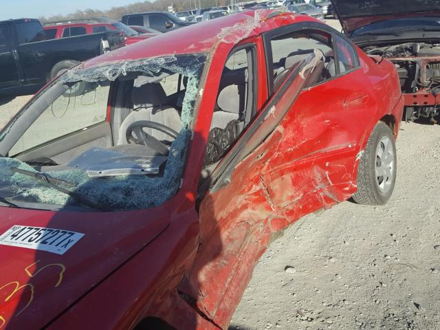 KMHDN46D84U796835 - 2004 HYUNDAI ELANTRA GL RED photo 10