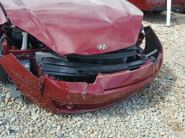 KMHHM66D87U235295 - 2007 HYUNDAI TIBURON GS RED photo 9