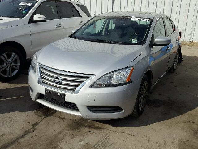 3N1AB7AP4DL714521 - 2013 NISSAN SENTRA S SILVER photo 2