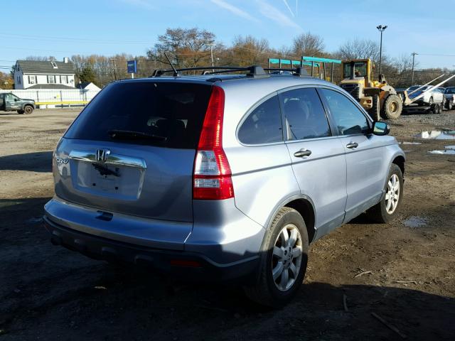 JHLRE38558C010952 - 2008 HONDA CR-V EX BLUE photo 4