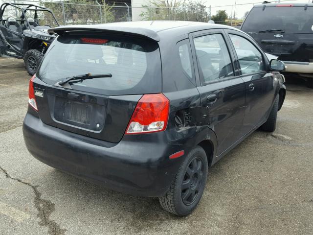 KL1TG62615B300601 - 2005 CHEVROLET AVEO LT BLACK photo 4