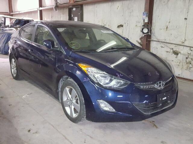 5NPDH4AE6DH444200 - 2013 HYUNDAI ELANTRA GL BLUE photo 1