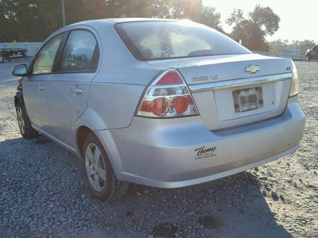 KL1TD56637B175861 - 2007 CHEVROLET AVEO BASE SILVER photo 3