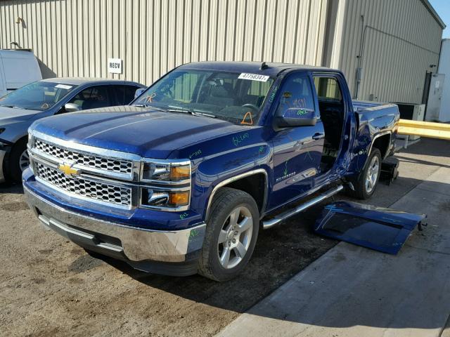 3GCPCREC7EG411606 - 2014 CHEVROLET SILVERADO BLUE photo 2