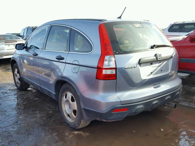 JHLRE48307C011591 - 2007 HONDA CR-V LX BLUE photo 3