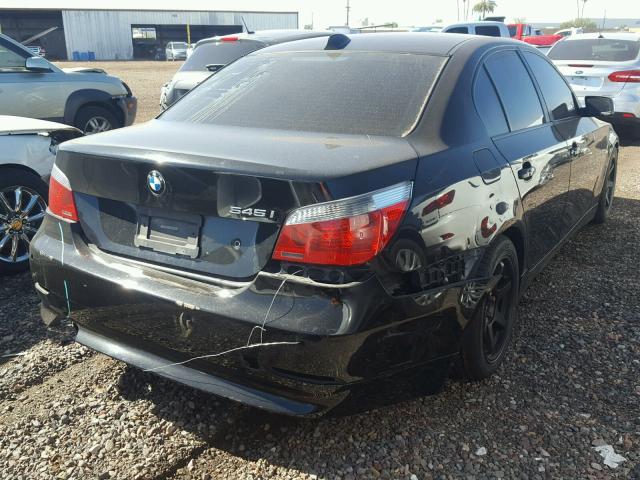 WBANB33555CN64707 - 2005 BMW 545 I BLACK photo 4