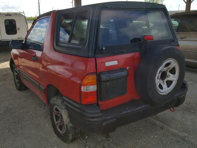 2CNBE18C6Y6907462 - 2000 CHEVROLET TRACKER RED photo 3
