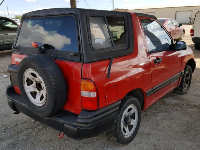 2CNBE18C6Y6907462 - 2000 CHEVROLET TRACKER RED photo 4
