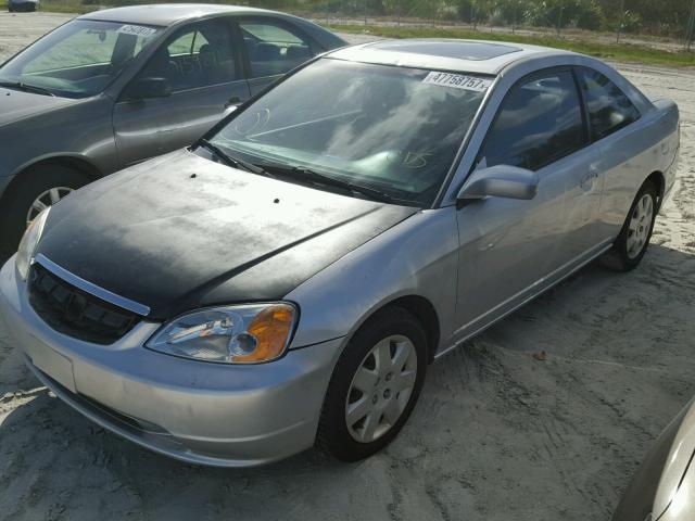 1HGEM22962L088640 - 2002 HONDA CIVIC EX SILVER photo 2