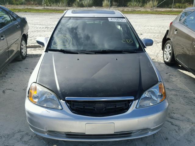 1HGEM22962L088640 - 2002 HONDA CIVIC EX SILVER photo 9