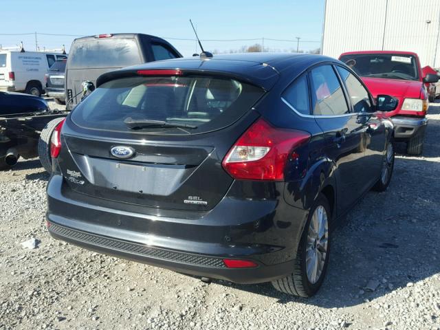 1FAHP3M28CL464657 - 2012 FORD FOCUS SEL BLACK photo 4