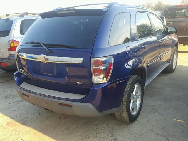 2CNDL73F256082728 - 2005 CHEVROLET EQUINOX LT BLUE photo 4