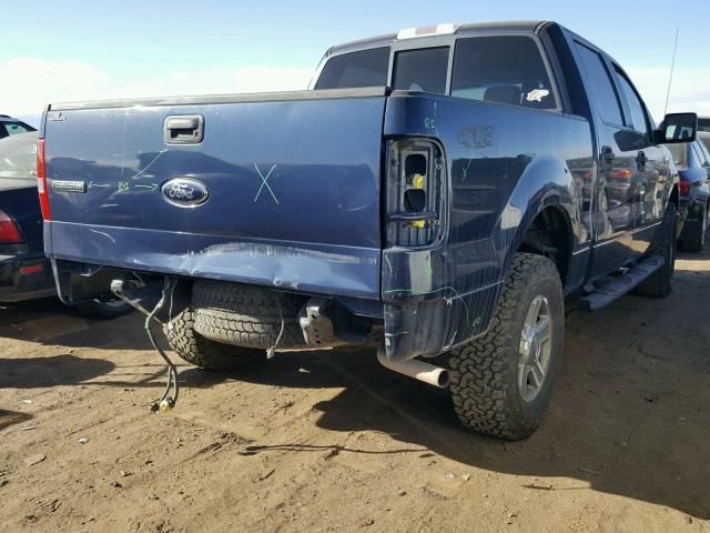 1FTPW14VX6KD77554 - 2006 FORD F150 SUPER BLUE photo 4