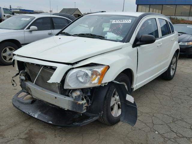 1B3CB4HA4AD600821 - 2010 DODGE CALIBER SX WHITE photo 2