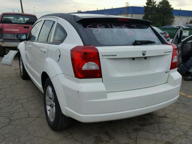 1B3CB4HA4AD600821 - 2010 DODGE CALIBER SX WHITE photo 3