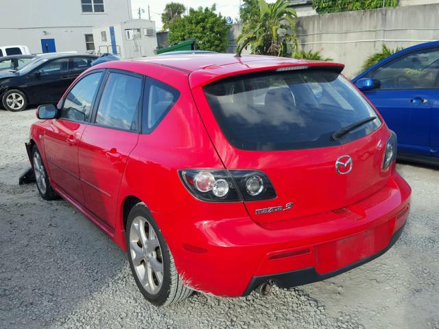 JM1BK343181817640 - 2008 MAZDA 3 HATCHBAC RED photo 3