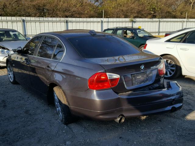 WBAVD53538A010524 - 2008 BMW 335 XI GRAY photo 3