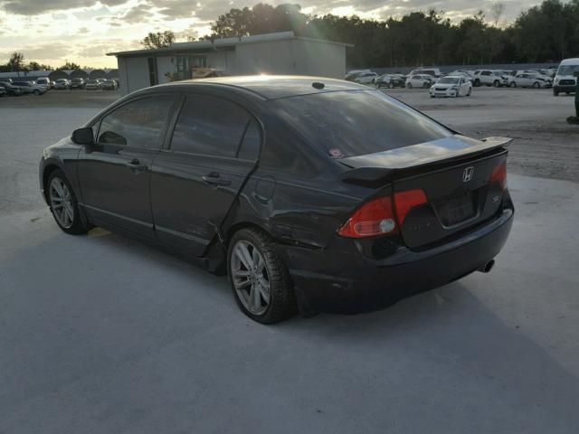 2HGFA55567H707541 - 2007 HONDA CIVIC SI BLACK photo 3