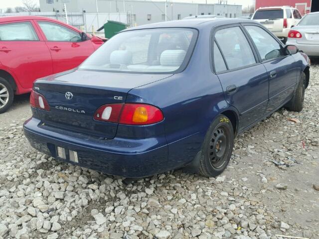 2T1BR12EXWC713743 - 1998 TOYOTA COROLLA VE BLUE photo 4