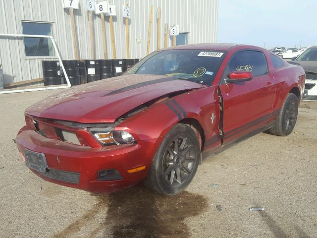 1ZVBP8AN0A5155629 - 2010 FORD MUSTANG RED photo 2