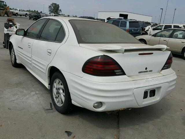 1G2NF52E51M637751 - 2001 PONTIAC GRAND AM S WHITE photo 3