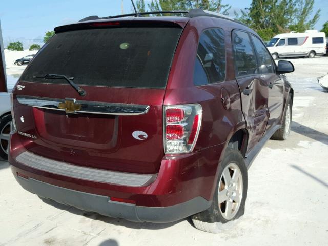 2CNDL13F276017748 - 2007 CHEVROLET EQUINOX LS RED photo 4