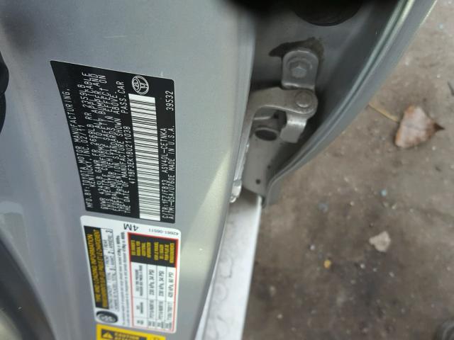 4T1BF3EK1BU211038 - 2011 TOYOTA CAMRY BASE SILVER photo 10