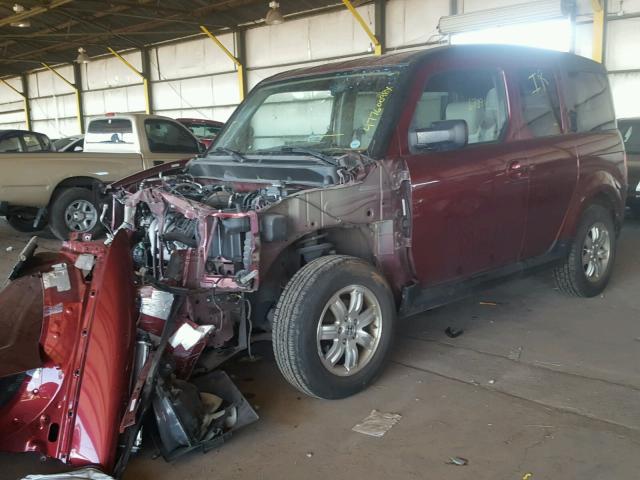 5J6YH28788L001121 - 2008 HONDA ELEMENT EX BURGUNDY photo 2