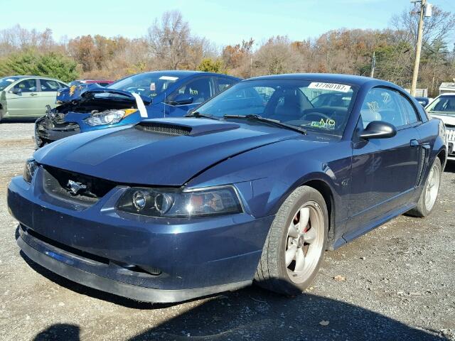 1FAFP42X32F211805 - 2002 FORD MUSTANG GT BLUE photo 2