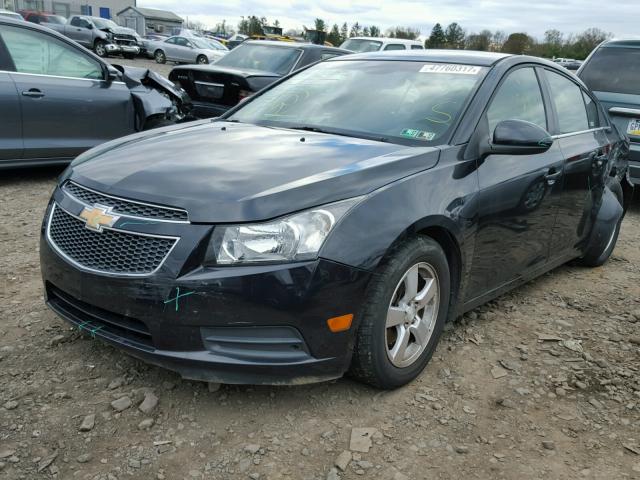 1G1PF5SC8C7300889 - 2012 CHEVROLET CRUZE LT BLACK photo 2