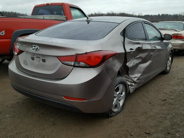 5NPDH4AE9EH460974 - 2014 HYUNDAI ELANTRA SE BROWN photo 4