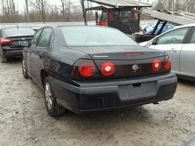 2G1WF52E559322606 - 2005 CHEVROLET IMPALA BLACK photo 3