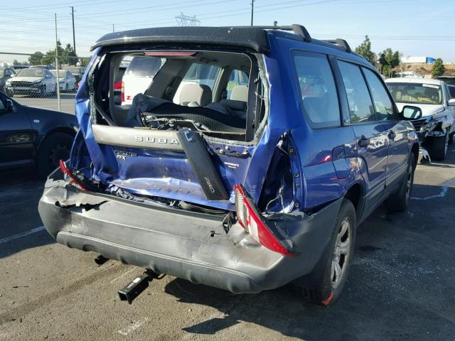 JF1SG63603H762067 - 2003 SUBARU FORESTER 2 BLUE photo 4