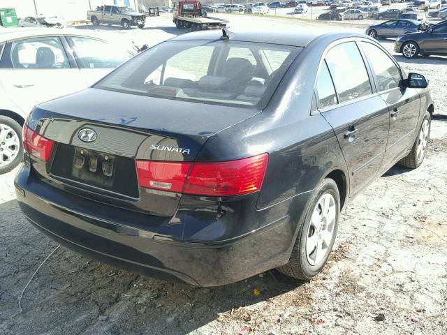 5NPET46C39H545924 - 2009 HYUNDAI SONATA GLS BLACK photo 4