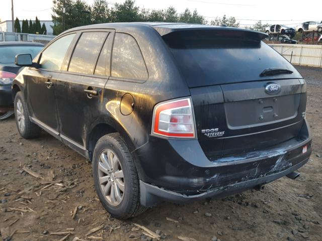 2FMDK49C57BA45889 - 2007 FORD EDGE SEL P BLACK photo 3