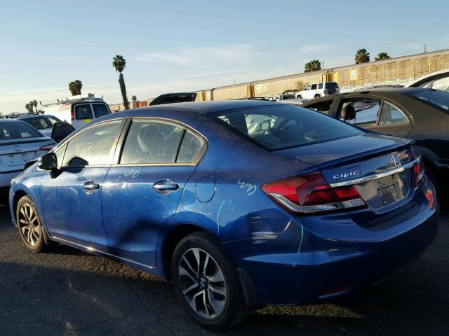 19XFB2F88DE287534 - 2013 HONDA CIVIC EX BLUE photo 3