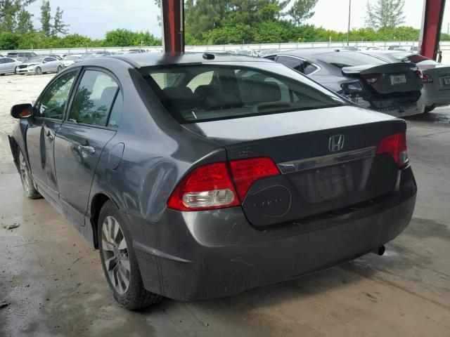 2HGFA16929H311927 - 2009 HONDA CIVIC EXL გრაფიტი ფოტო 3