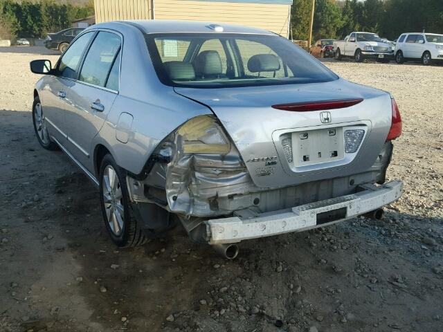 1HGCM66557A063446 - 2007 HONDA ACCORD EX SILVER photo 3