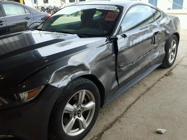 1FA6P8AM8F5378056 - 2015 FORD MUSTANG GRAY photo 9